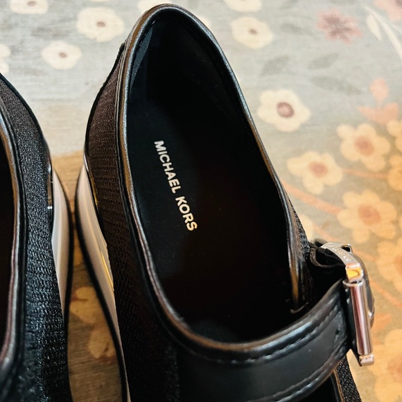 New Michael Kors Hayes Mary Jane Platform Sneakers Black Mesh Sz 8 MSRP$175 - Picture 6 of 15
